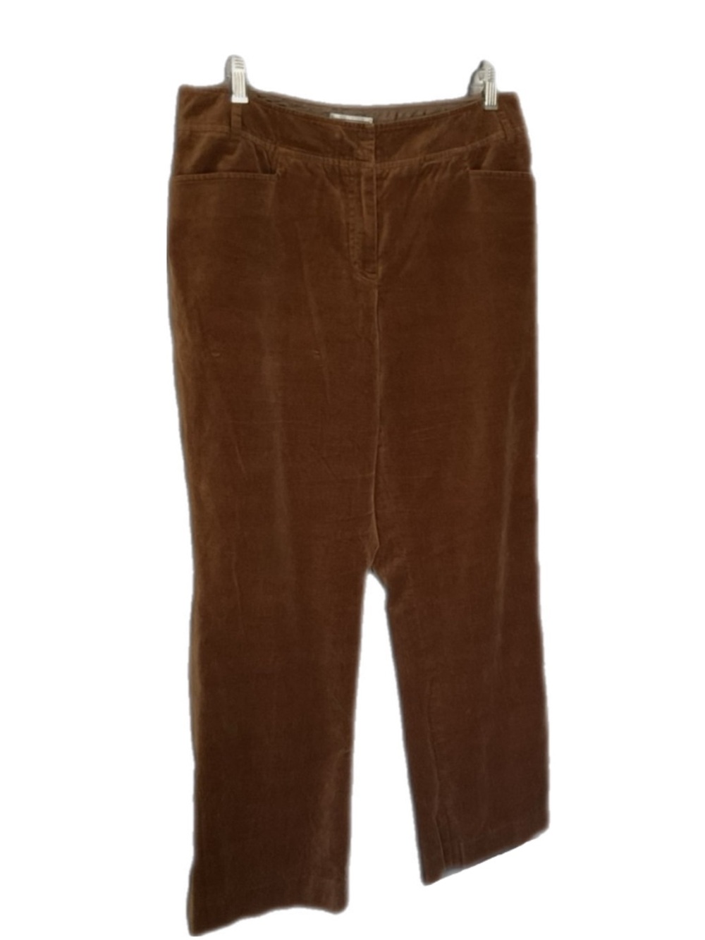 Talbots Collection 12 Brown Velour Dress Pants Stretch 98% Cotton Office Career